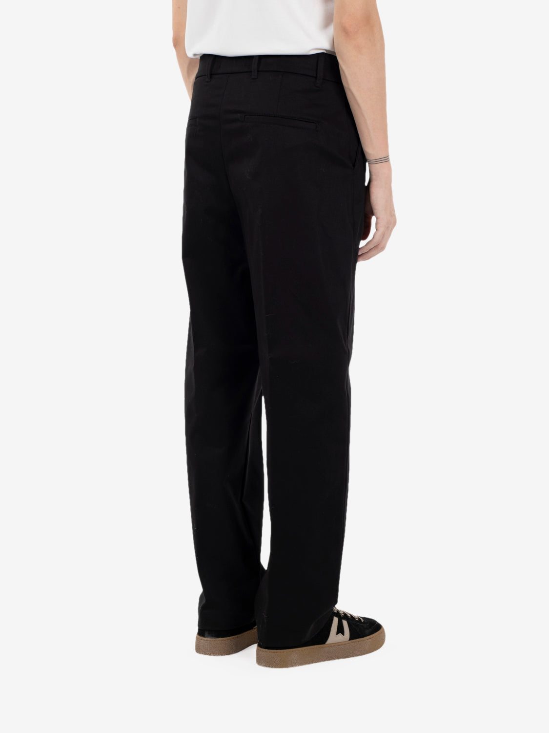 Pantaloni Nico in gabardina dritti nero
