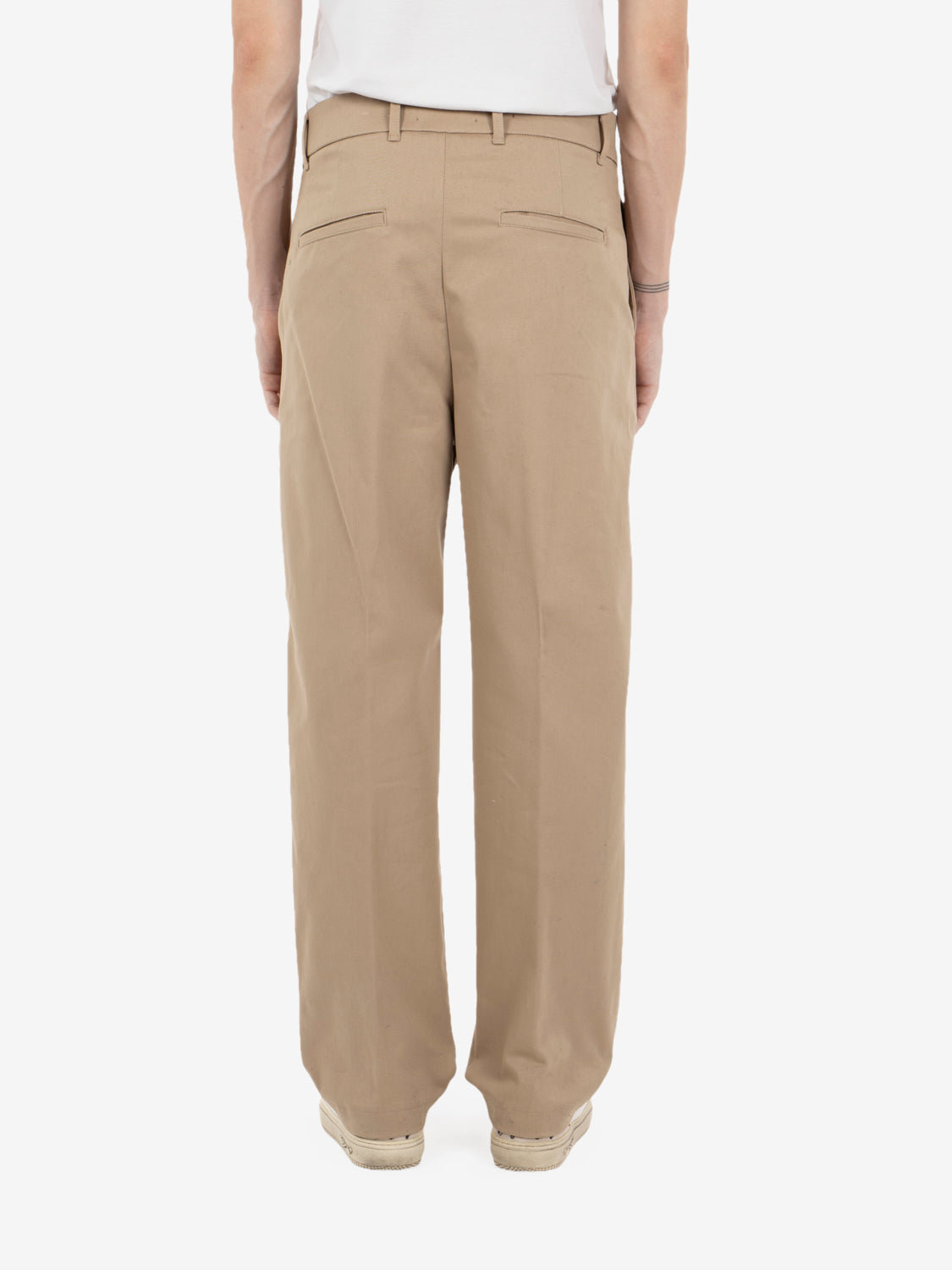 Nico straight gabardine trousers sand