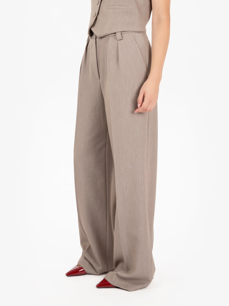 STIMM - Pantaloni palazzo beige