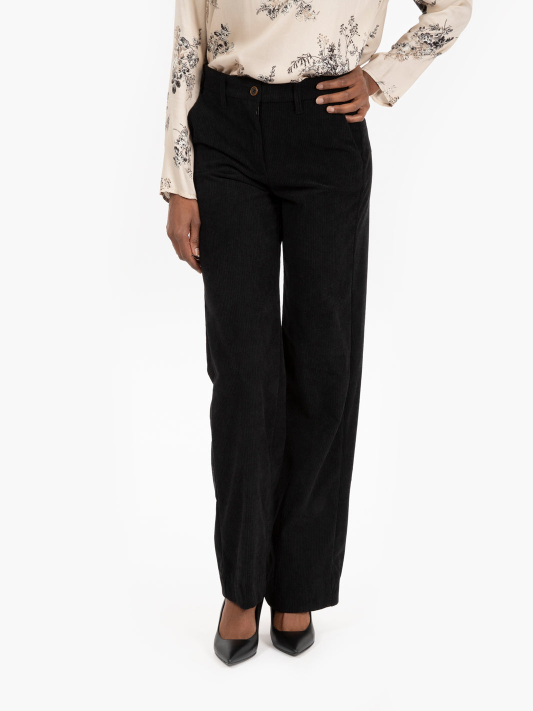 Black Corduroy Palazzo Pants