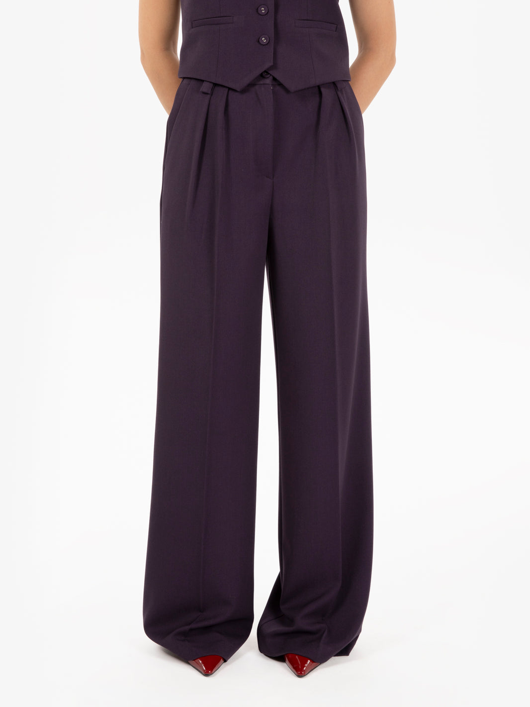 Eggplant palazzo pants