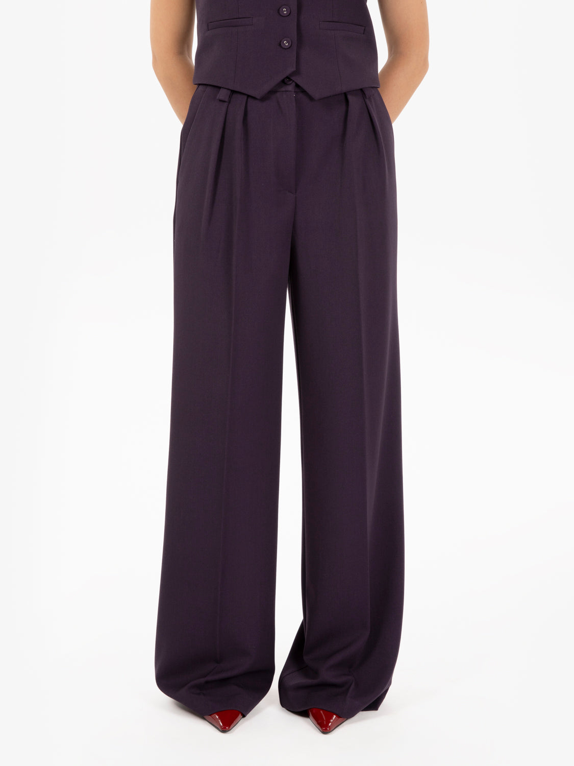 Eggplant palazzo pants