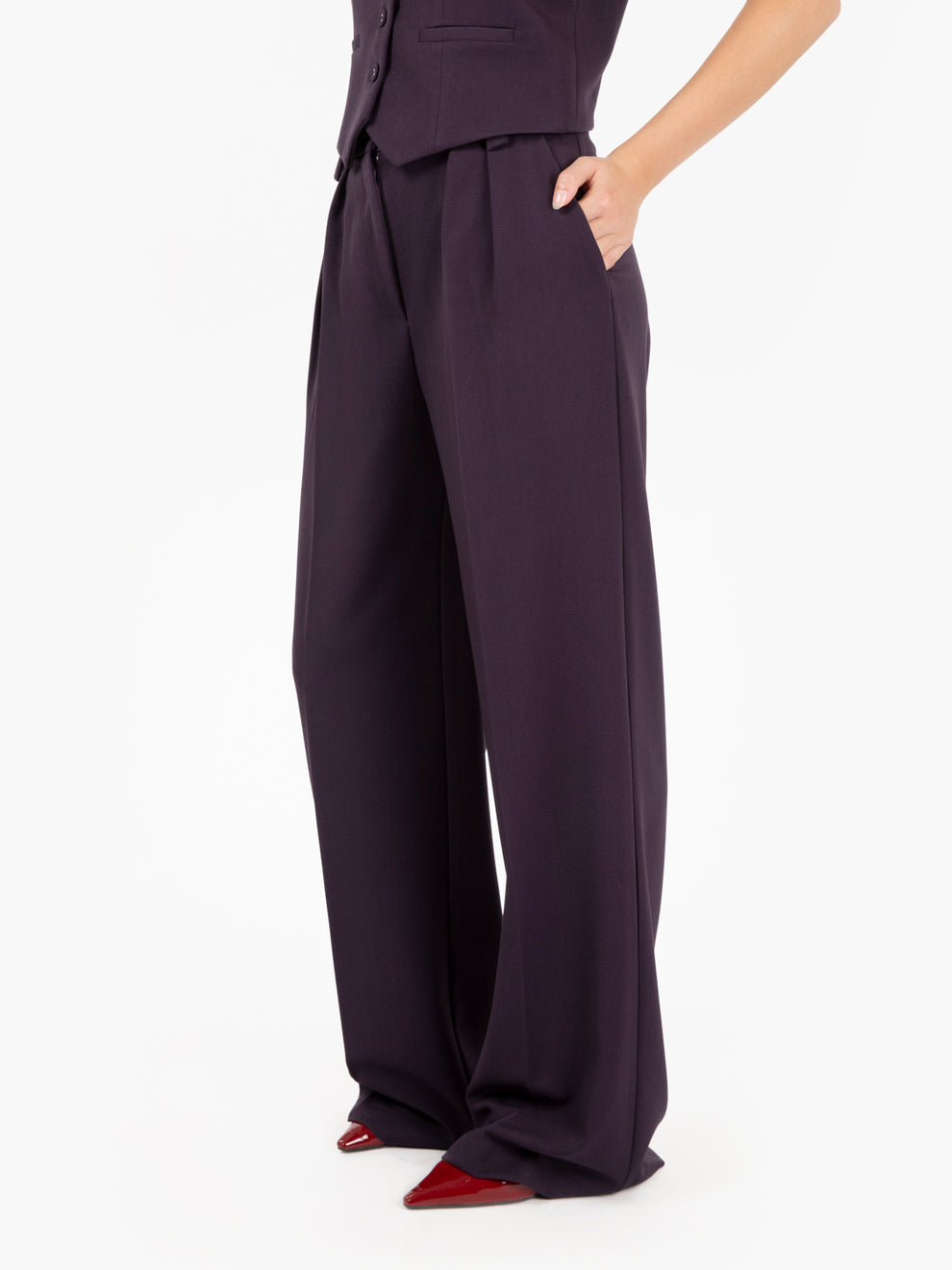 Eggplant palazzo pants