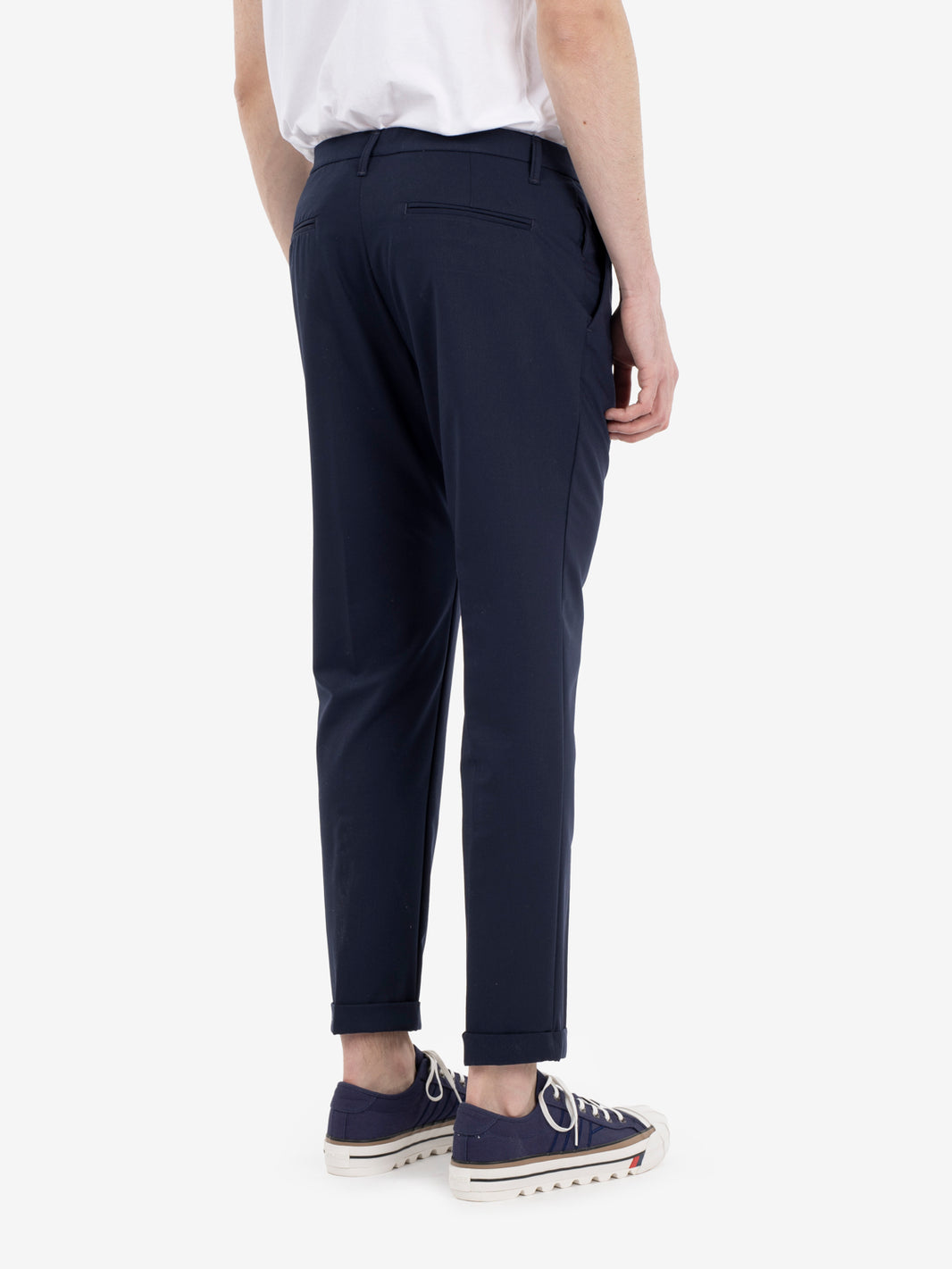 Pantaloni Picche con pinces blu