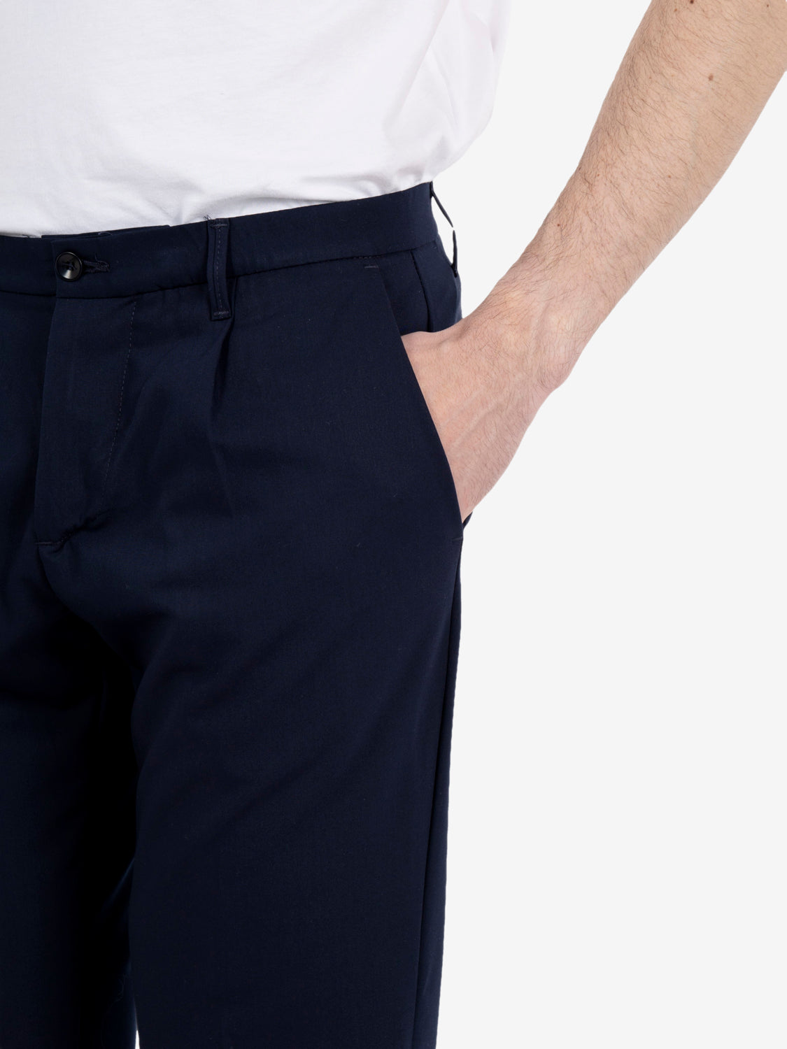 Pantaloni Picche con pinces blu