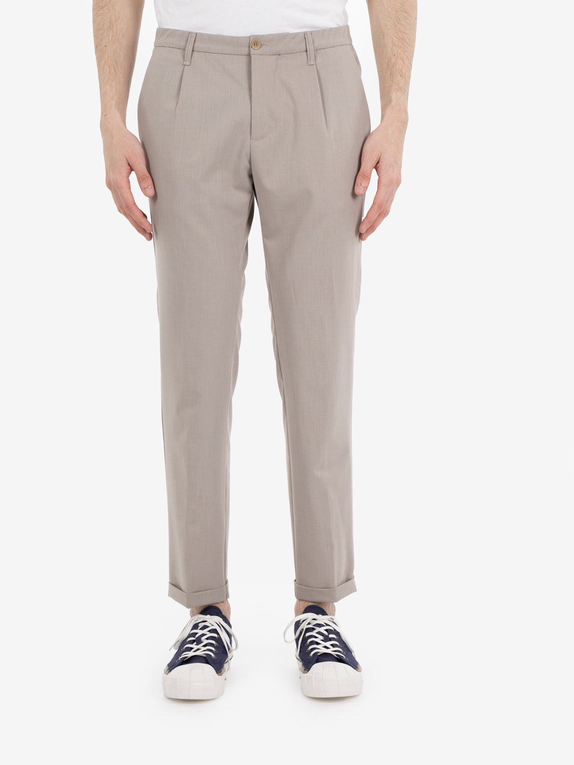 Pantaloni Picche con pinces sabbia