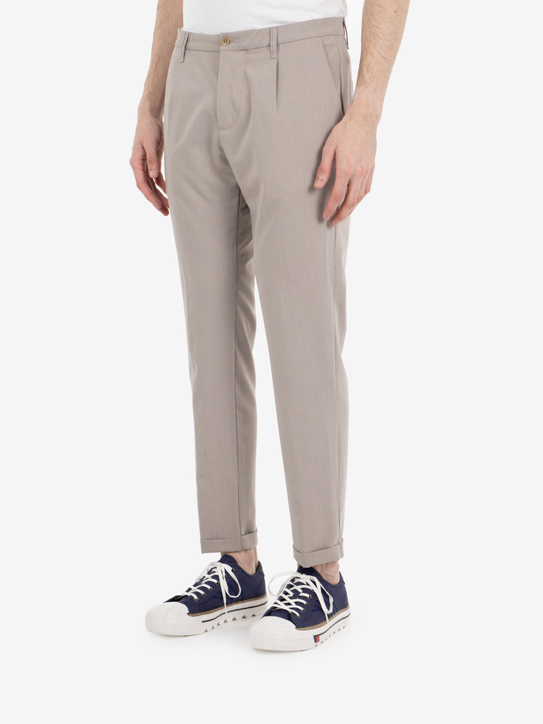 Pantaloni Picche con pinces sabbia