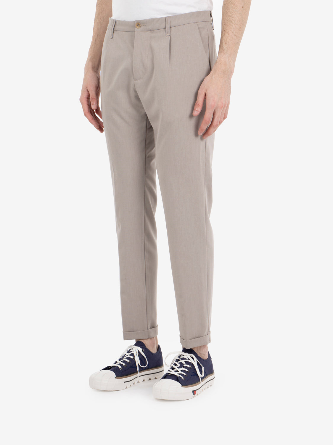 Pantaloni Picche con pinces sabbia