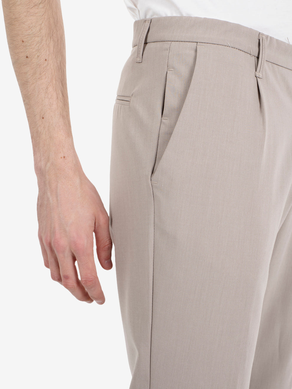 Pantaloni Picche con pinces sabbia