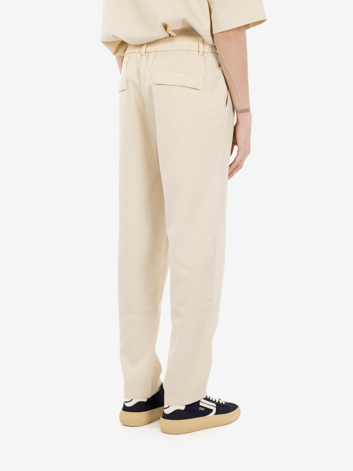 Pantaloni regular ecru