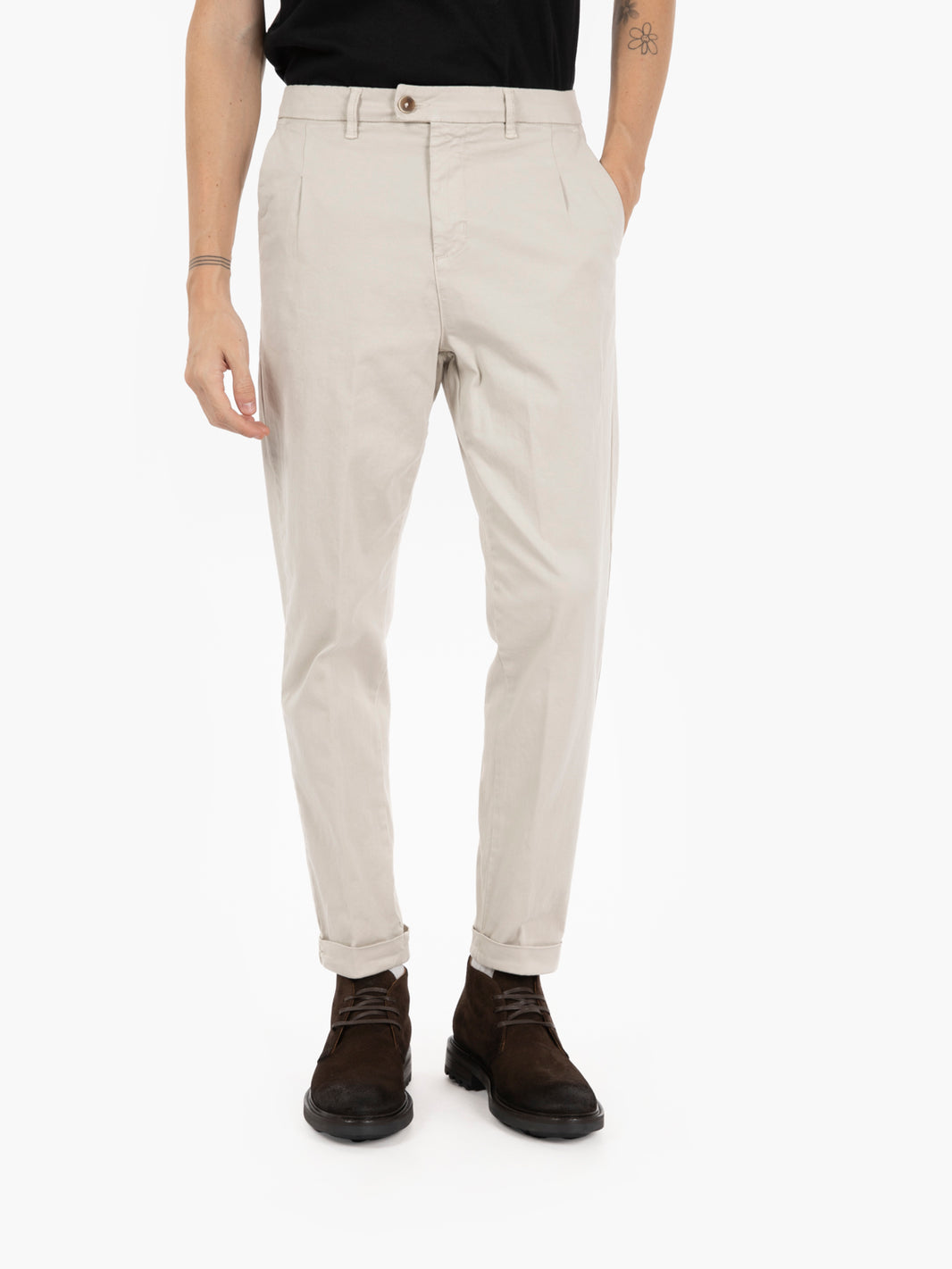 RIO BEIGE RIO/GABARDINE TROUSERS_BEI