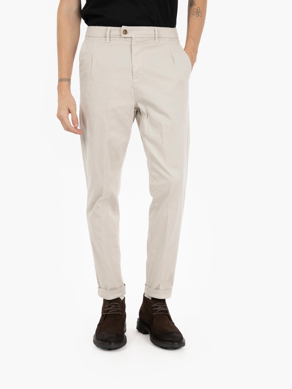 RIO BEIGE RIO/GABARDINE TROUSERS_BEI