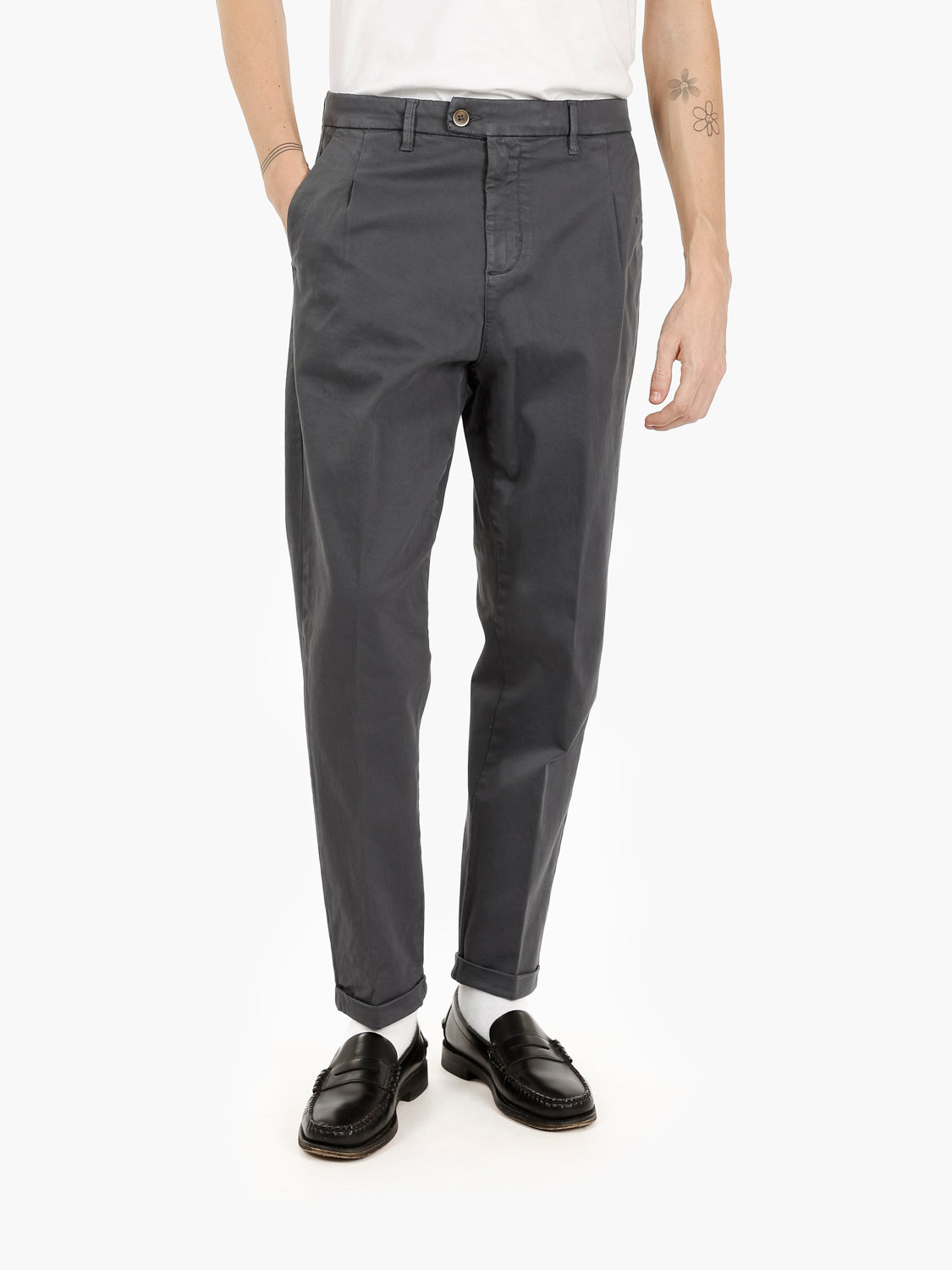 Pantaloni Rio gabardina grigio