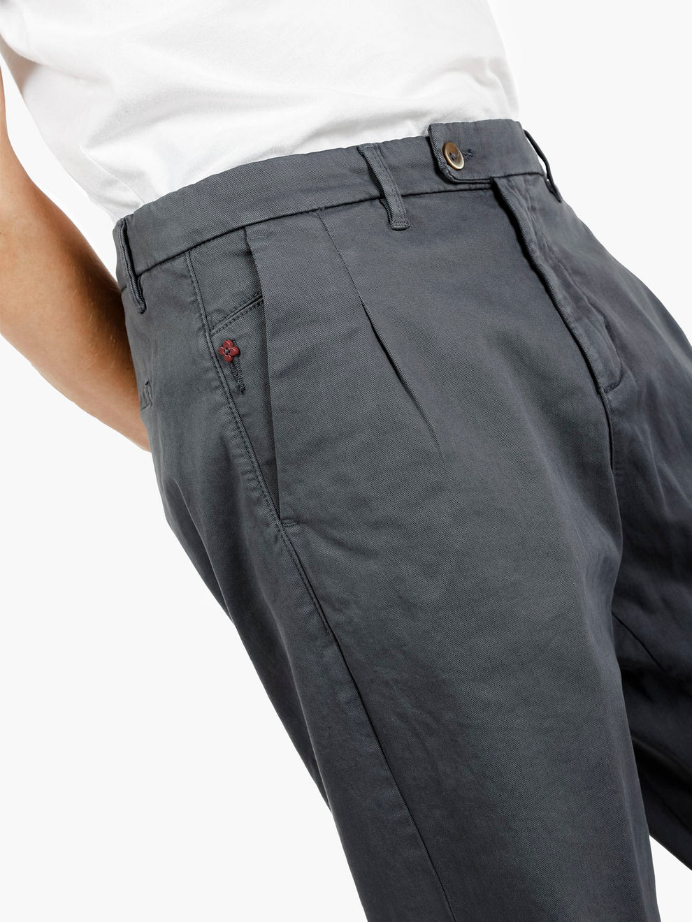Pantaloni Rio gabardina grigio