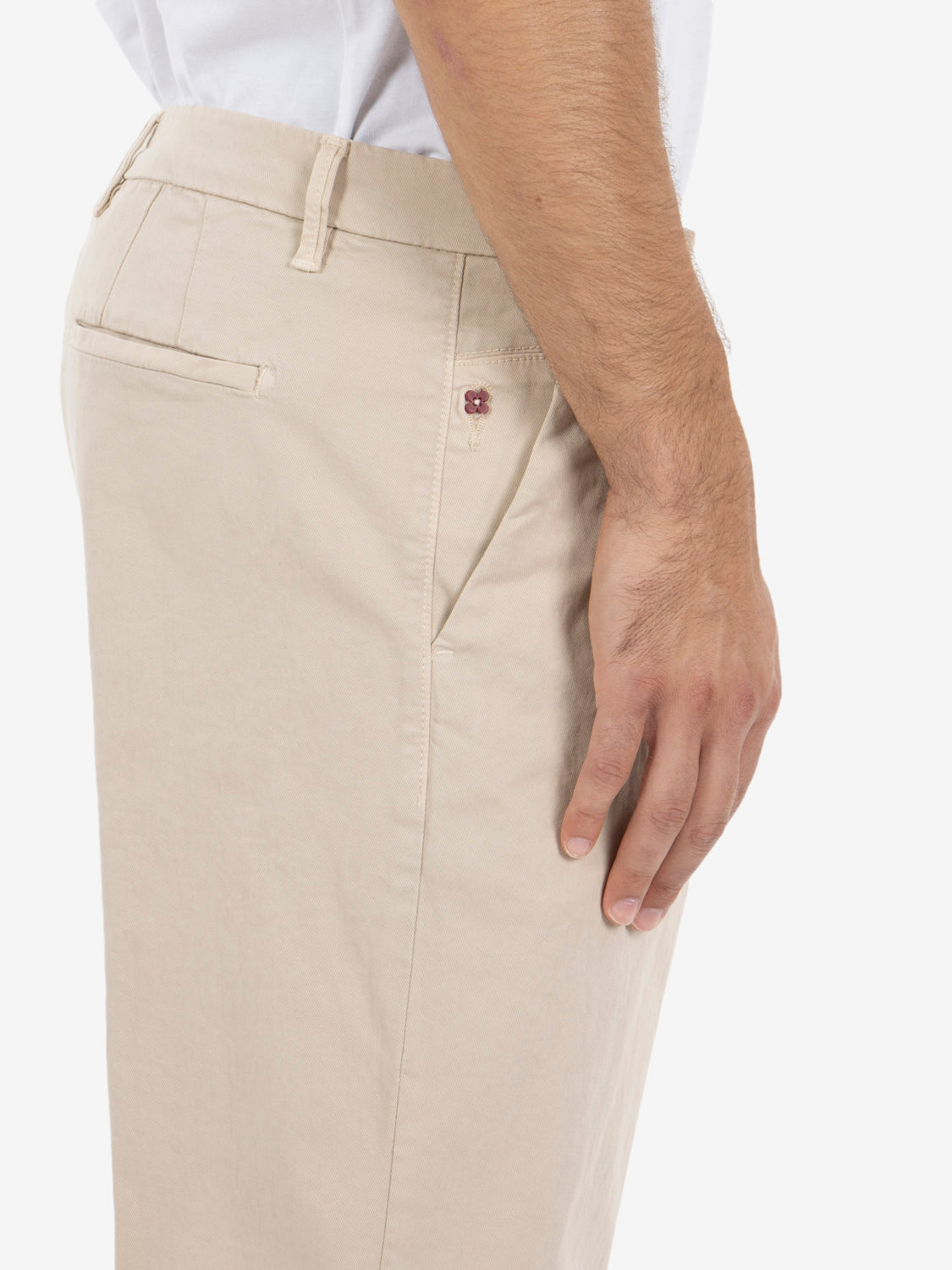 Pantaloni Rio in gabardina avorio