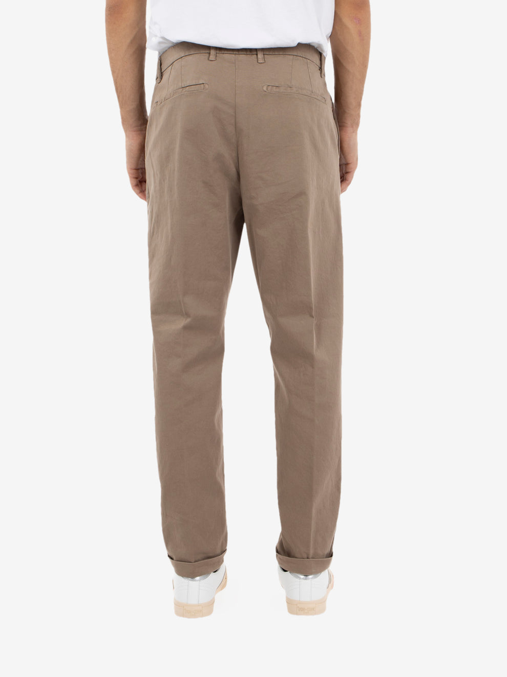 Pantaloni Rio in gabardina fango