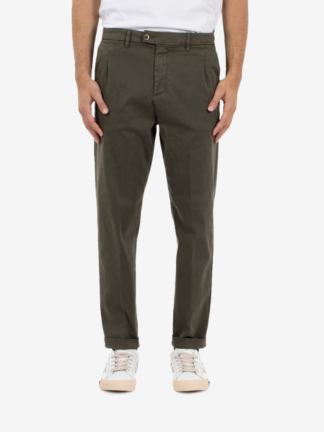 Rio trousers in military gabardine