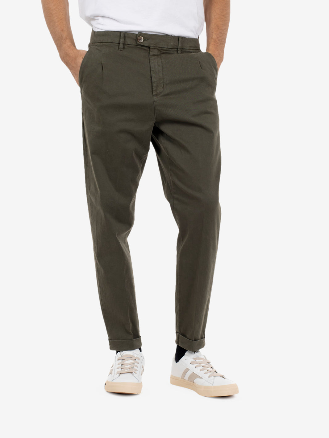 Rio trousers in military gabardine