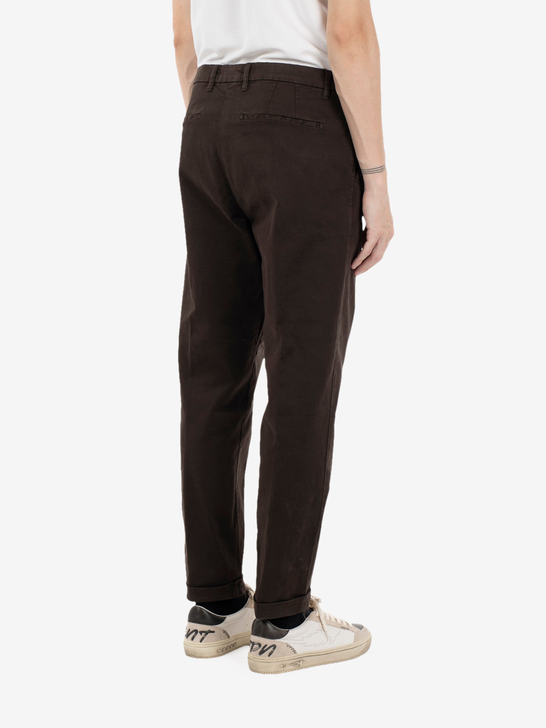 Pantaloni Rio in gabardina moro