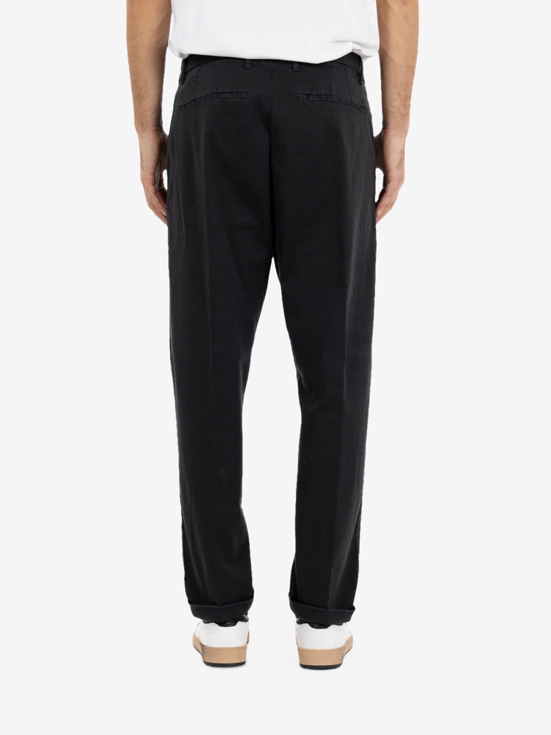Pantaloni Rio in gabardina nero