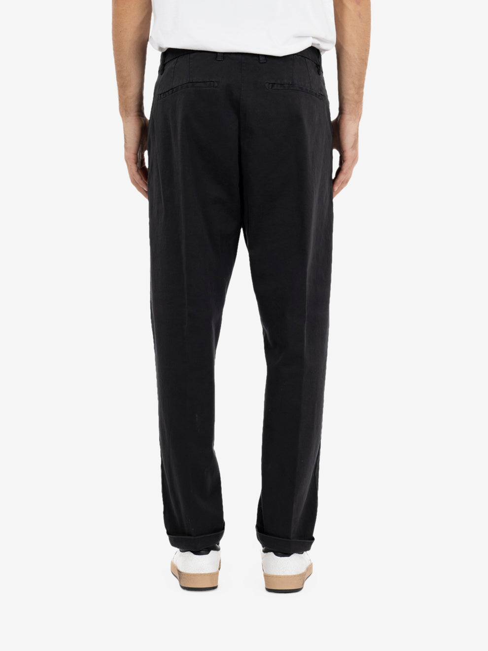Pantaloni Rio in gabardina nero
