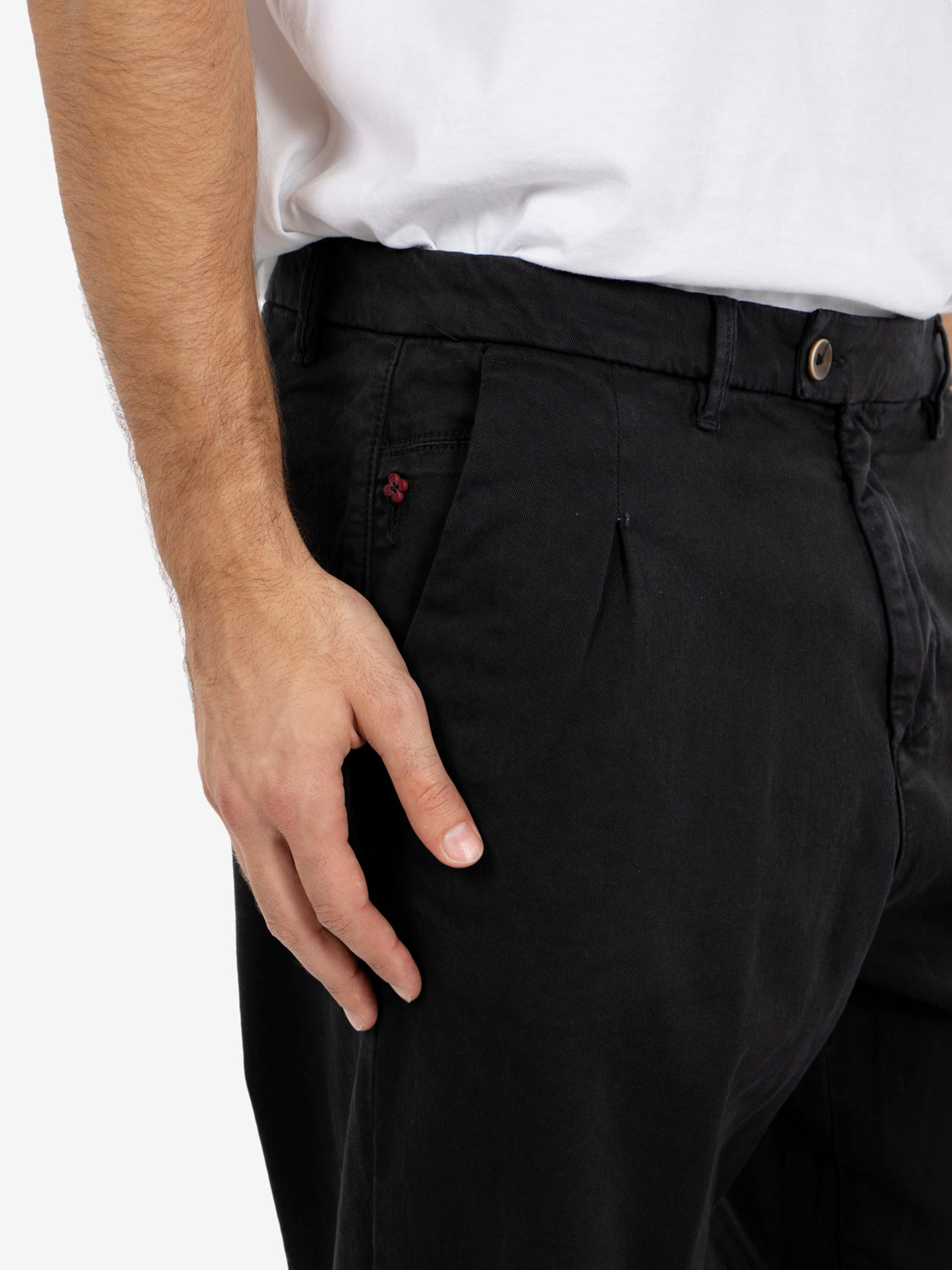 Pantaloni Rio in gabardina nero