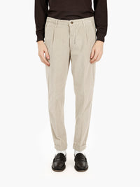 Rio trousers in beige velvet