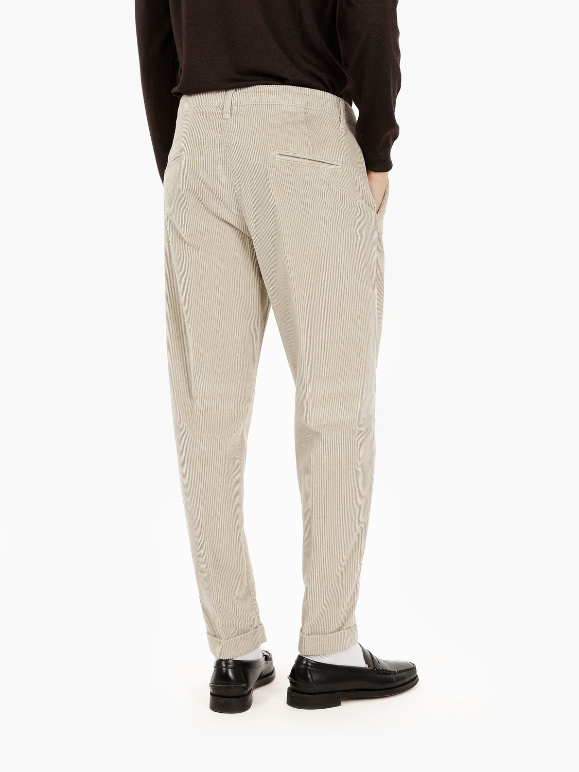 Pantaloni Rio in velluto beige