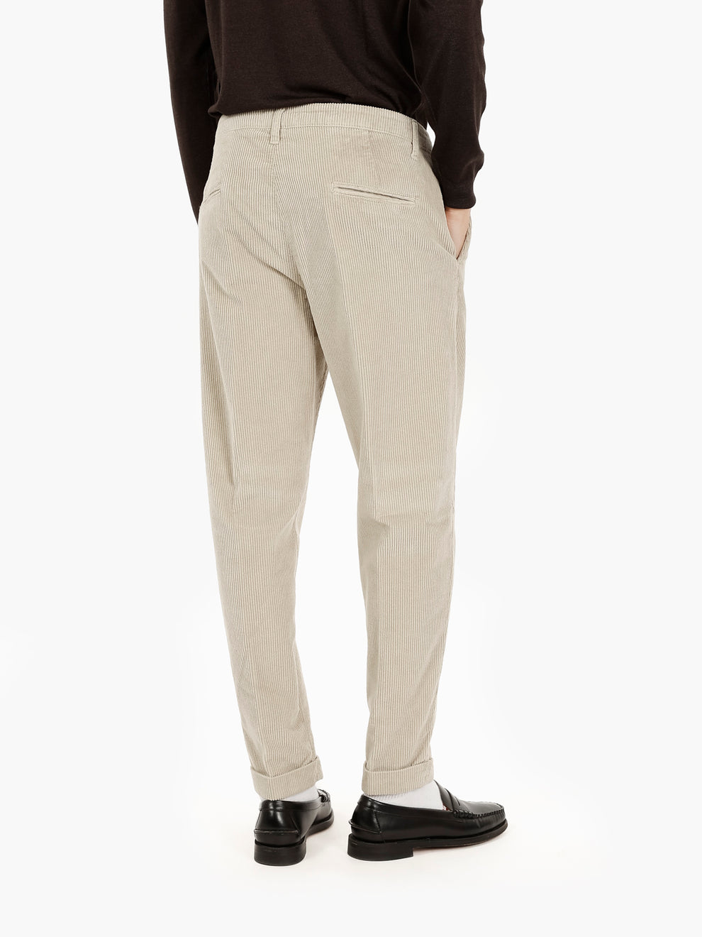 Pantaloni Rio in velluto beige