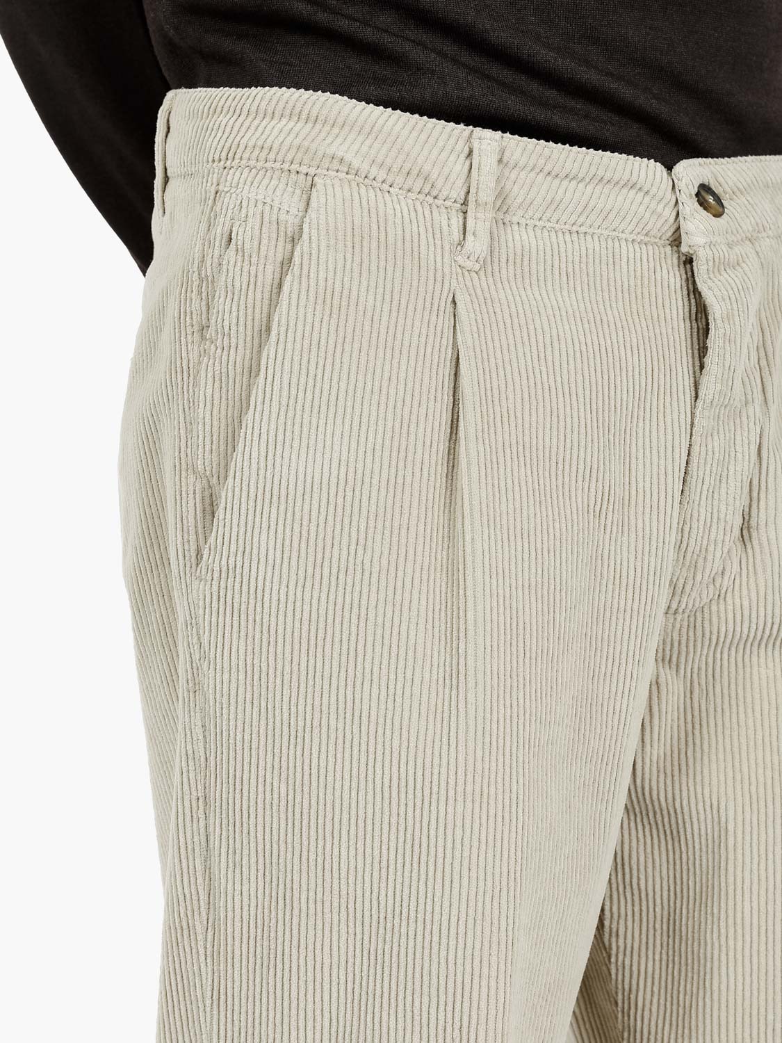 Pantaloni Rio in velluto beige