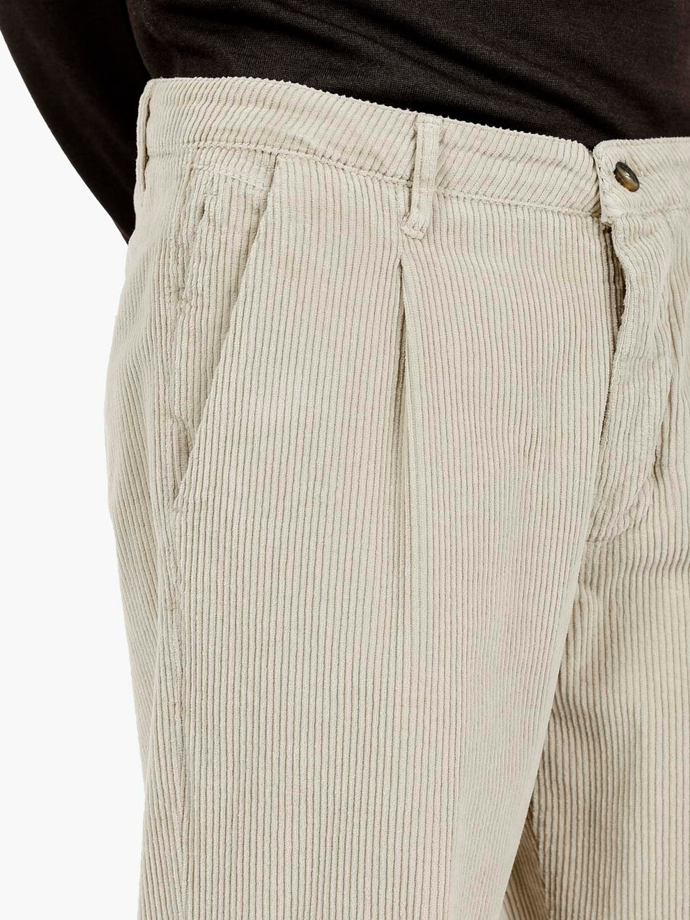 Pantaloni Rio in velluto beige