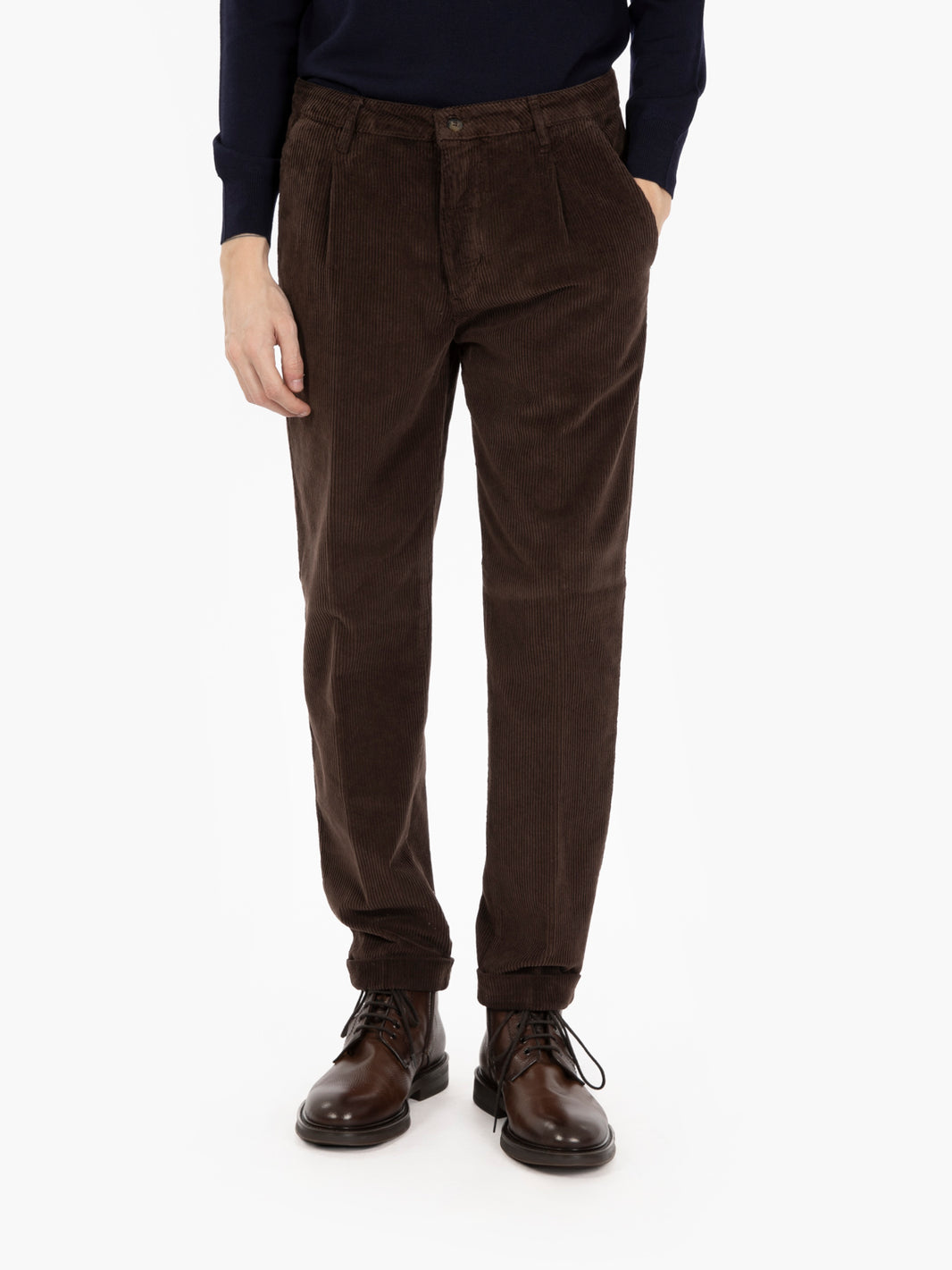 Rio trousers in dark velvet