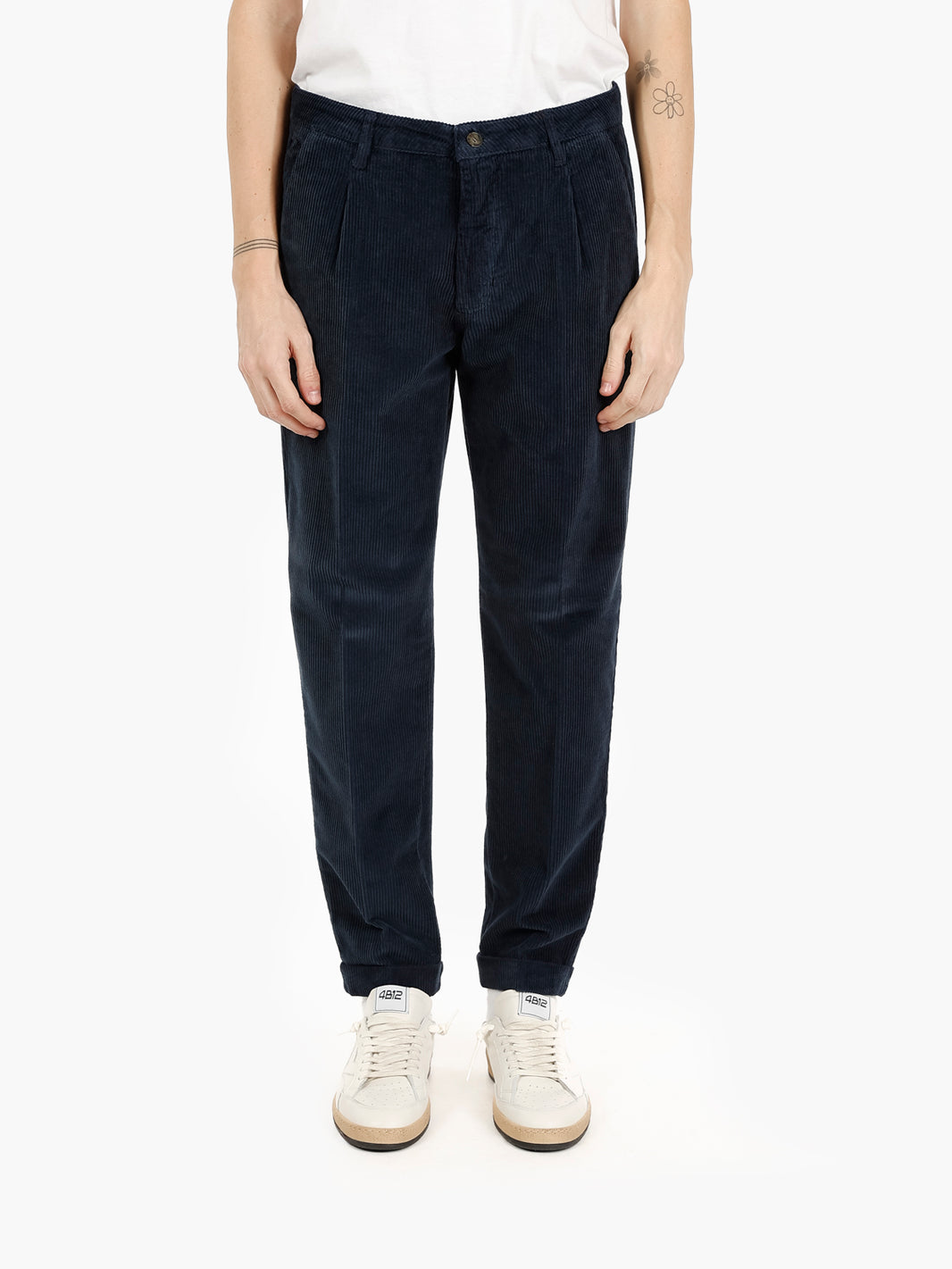 Pantaloni Rio in velluto navy