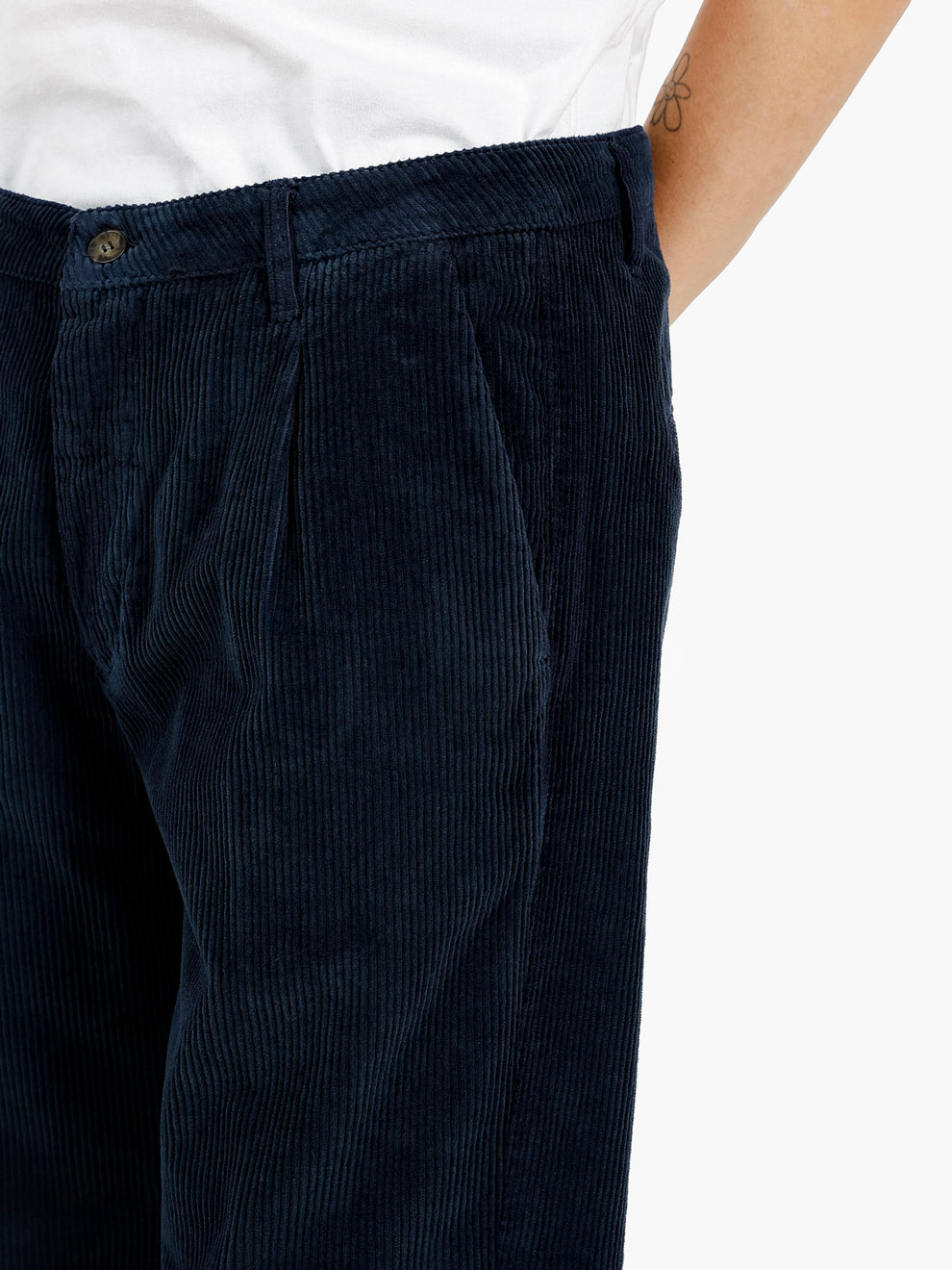 Pantaloni Rio in velluto navy