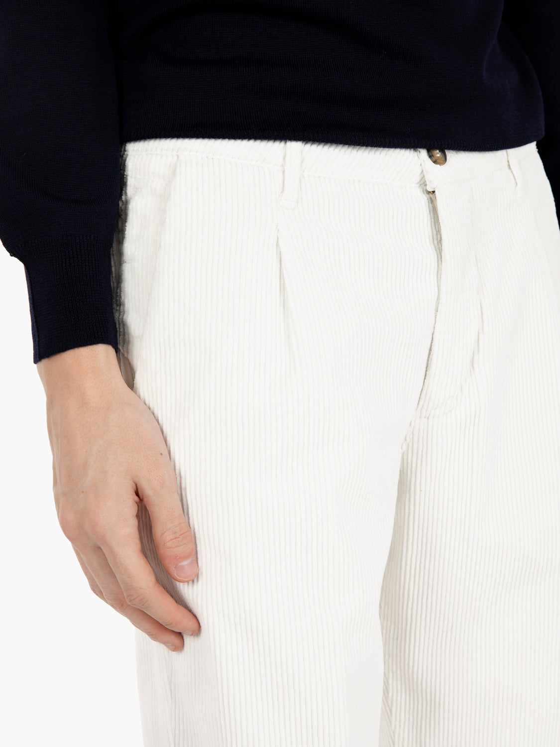 Rio trousers in cream velvet