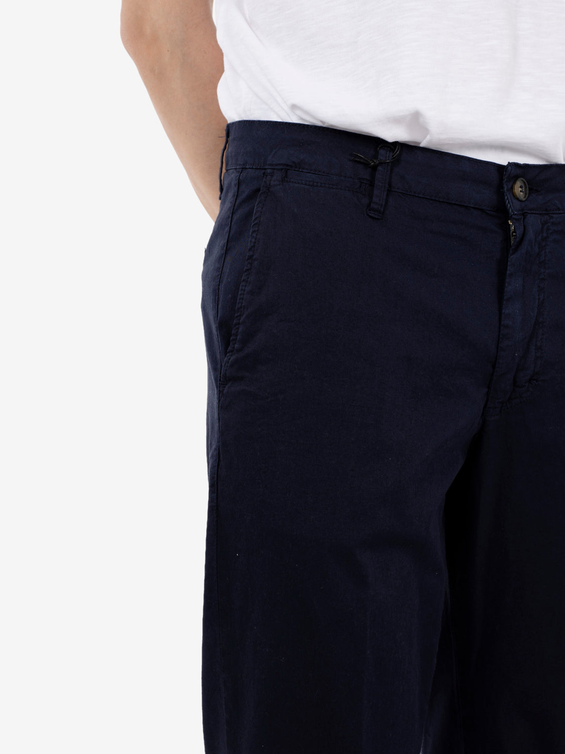 Navy slim fit trousers