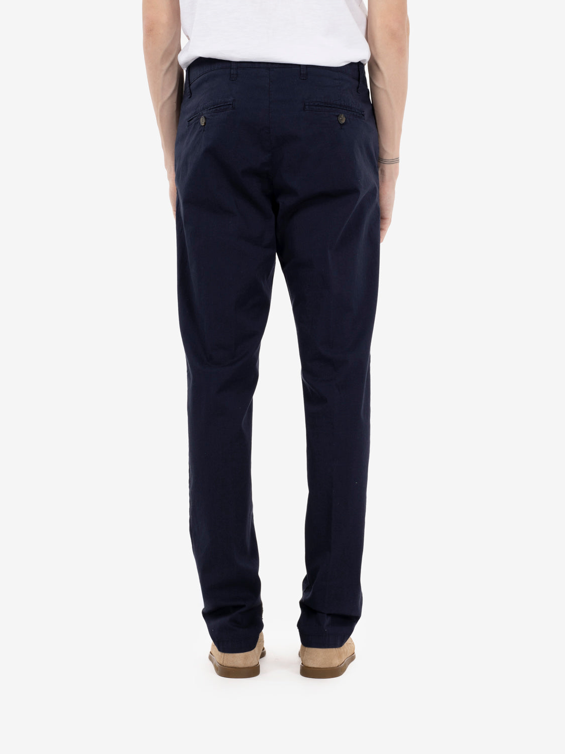 Navy slim fit trousers