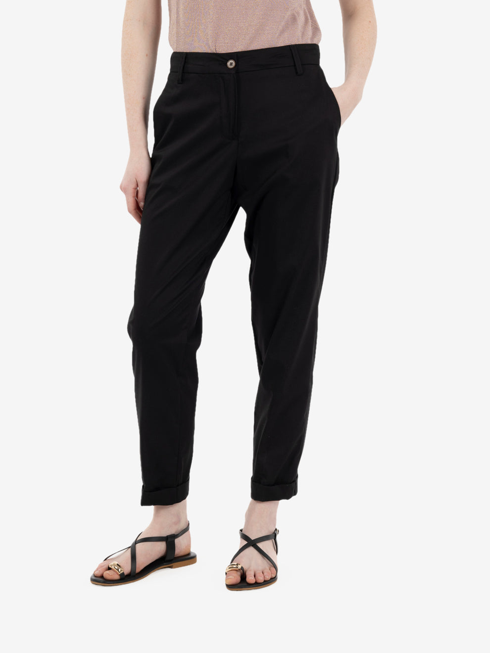Pantaloni straight Iris neri