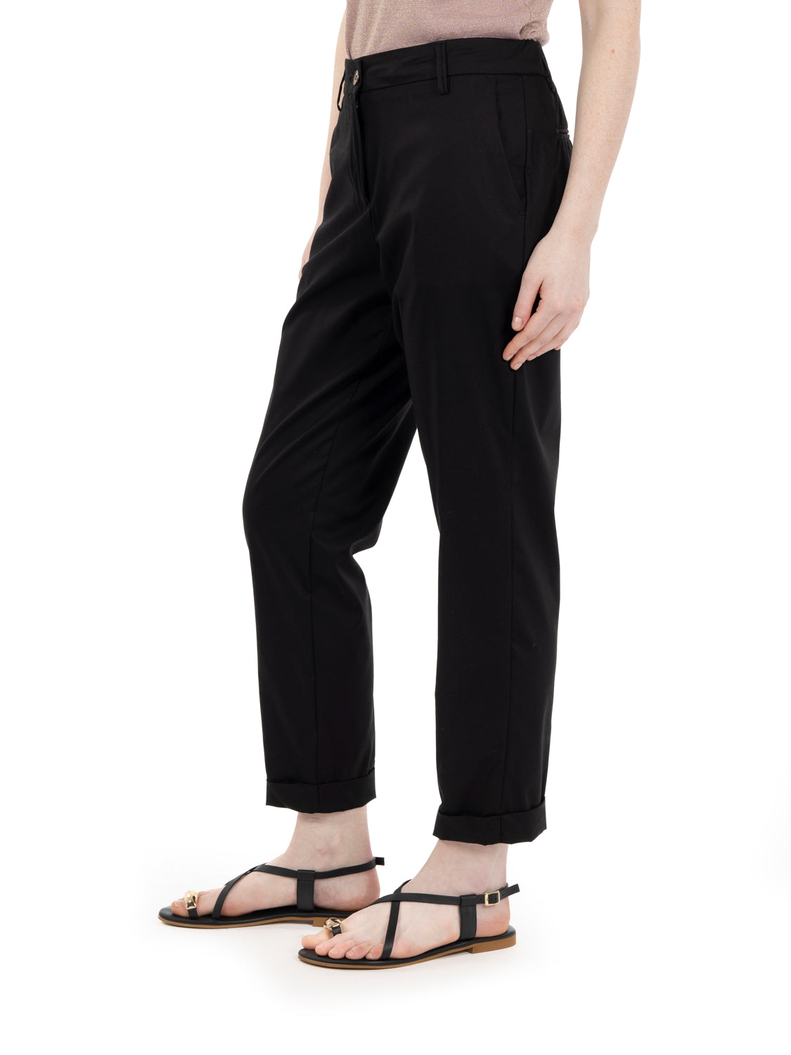 Pantaloni straight Iris neri