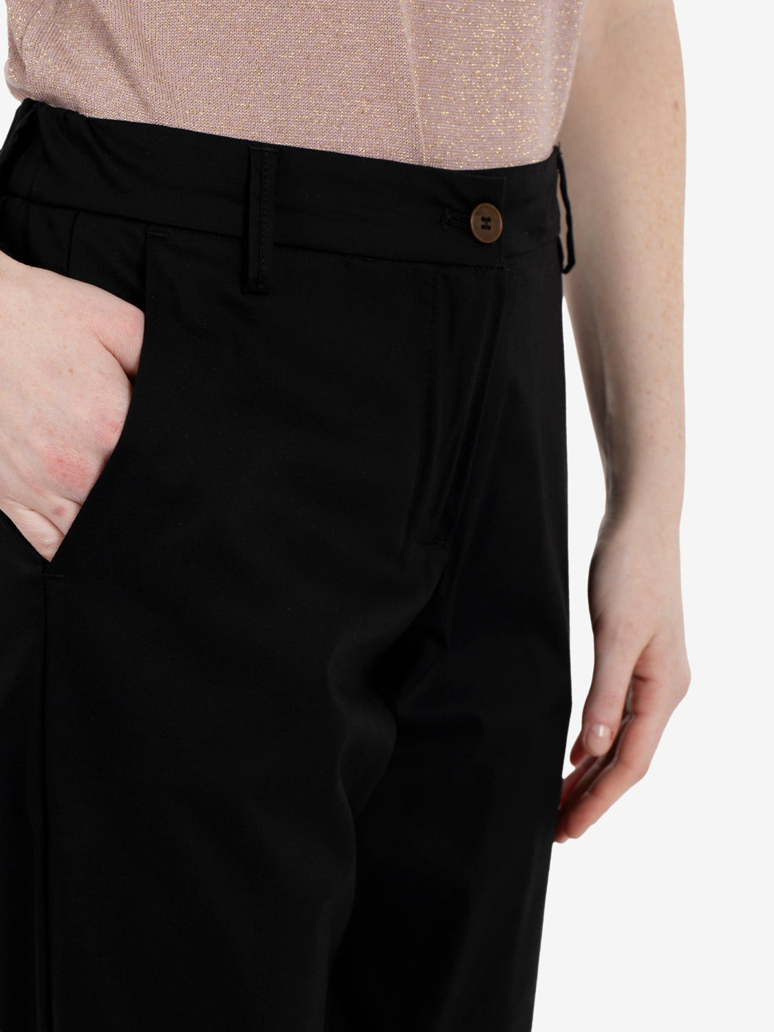Pantaloni straight Iris neri