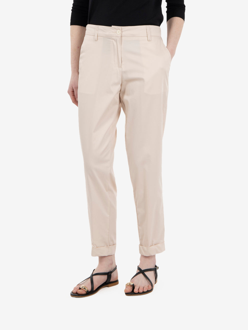 Iris sand straight trousers