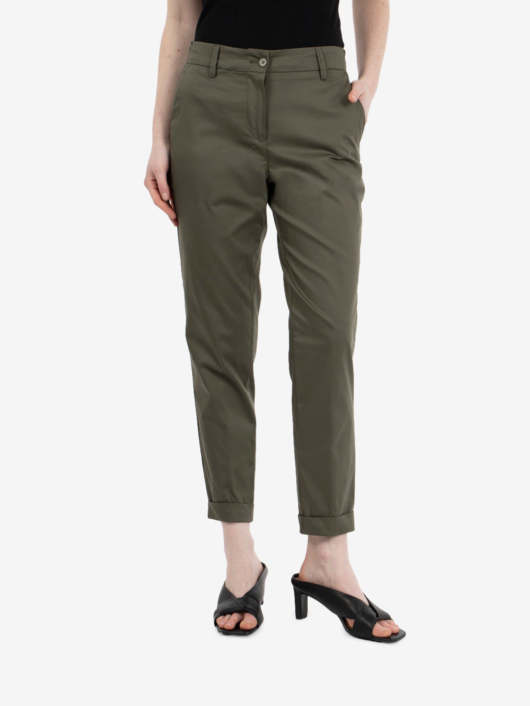 Pantaloni straight Iris verdi