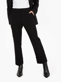 Straight cut Cologne trousers with black turn-up