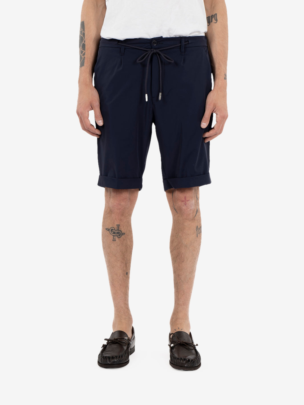 Bermuda in tela Aristide blu navy