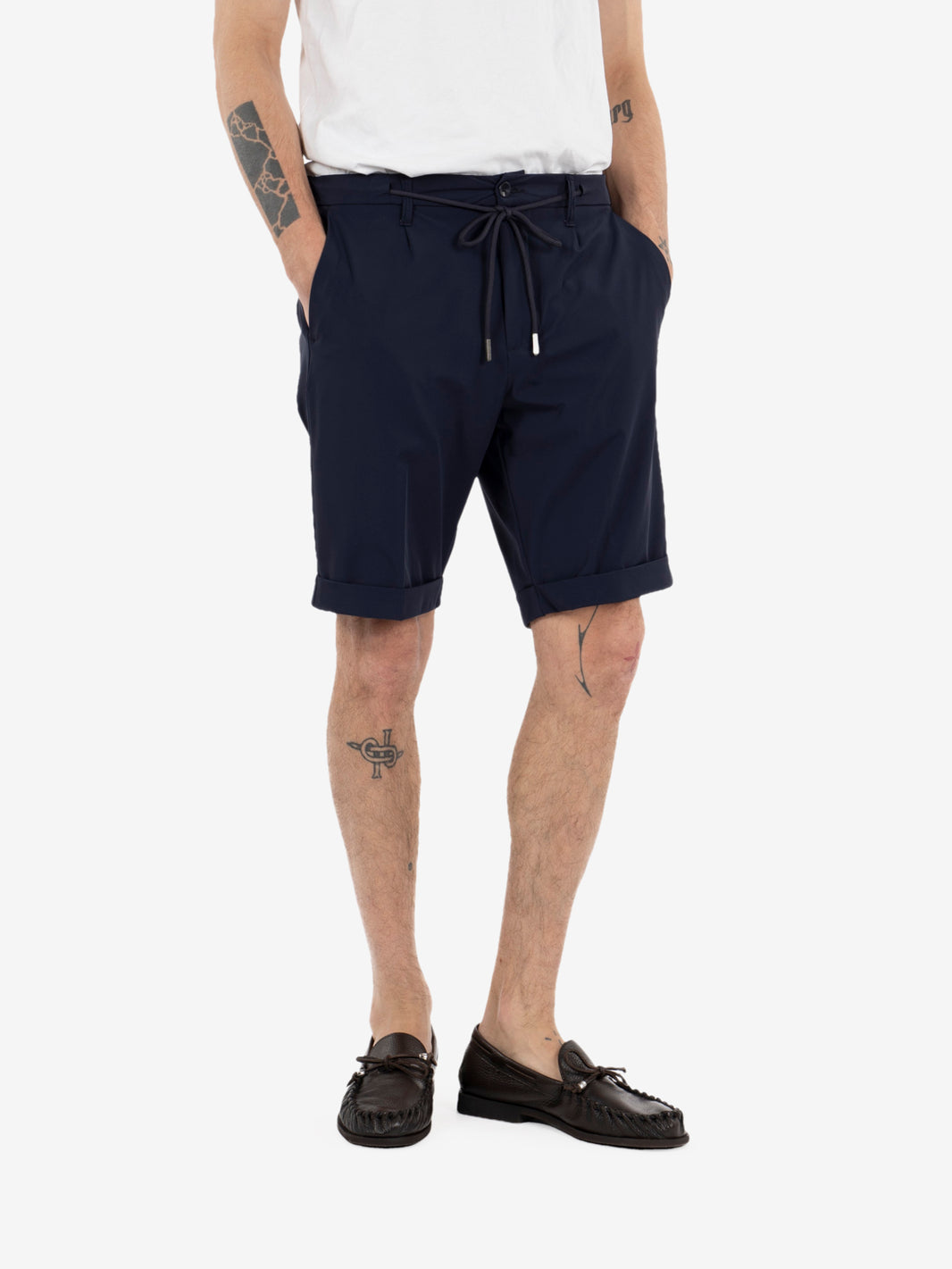 Bermuda in tela Aristide blu navy