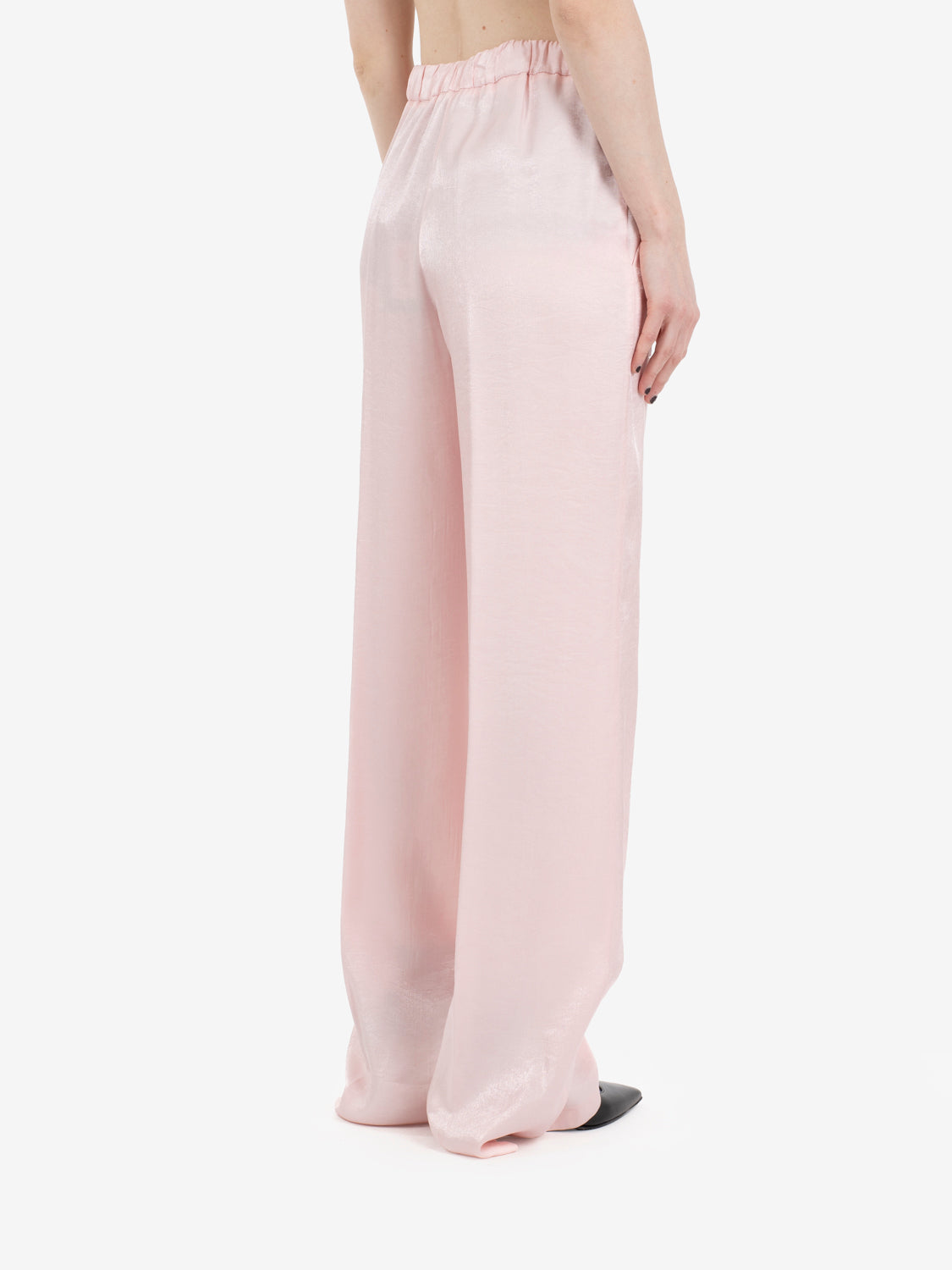 Pantaloni tessuto cangiante rosa