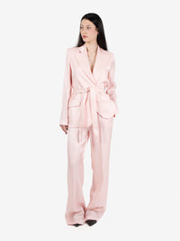 Pantaloni tessuto cangiante rosa