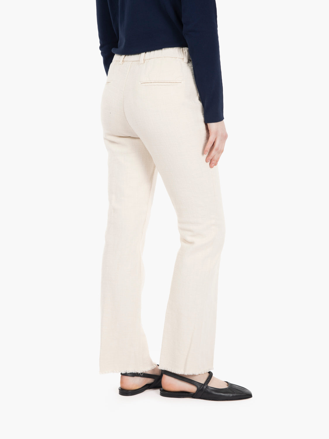 Pantaloni trombetta bianco