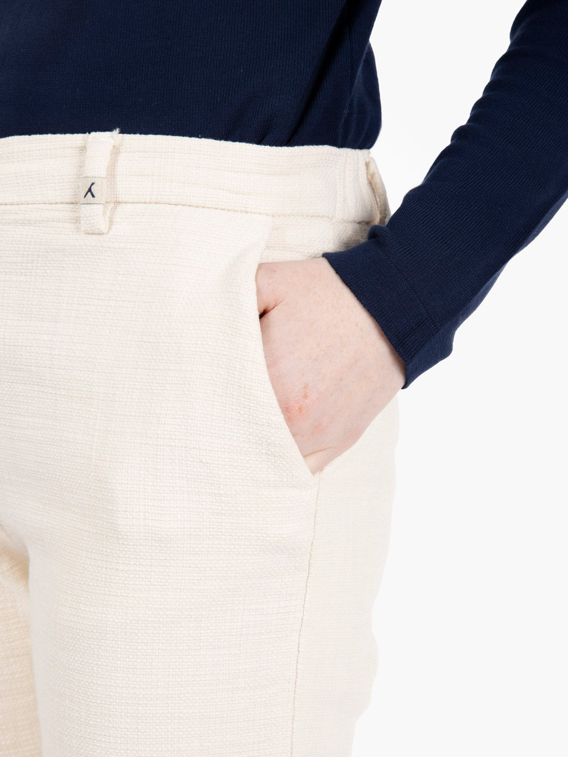 Pantaloni trombetta bianco