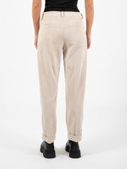 STIMM - Pantaloni velluto coste con risvolto naturale